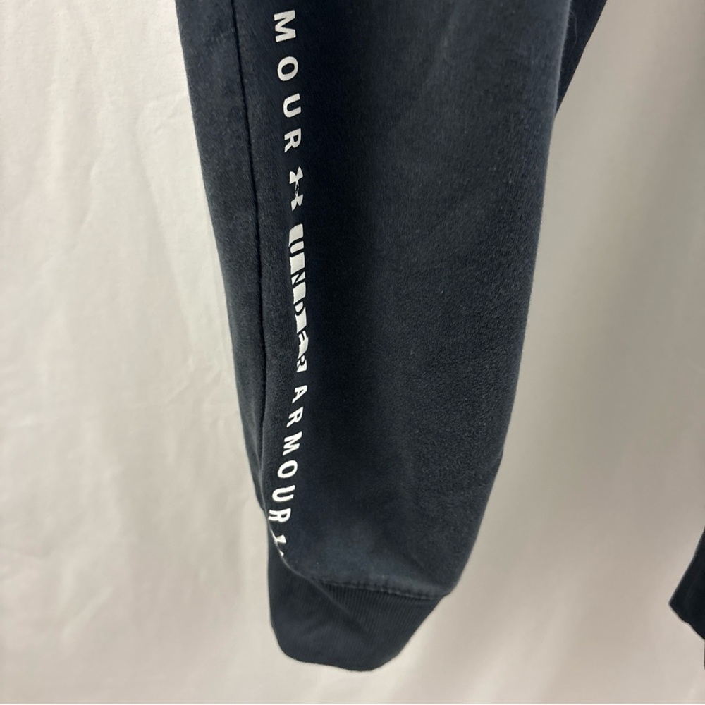 Under Armour Sweatpants Mens XL Black Fleece Joggers Elastic Waist Pockets Logo - Picture 4 of 9